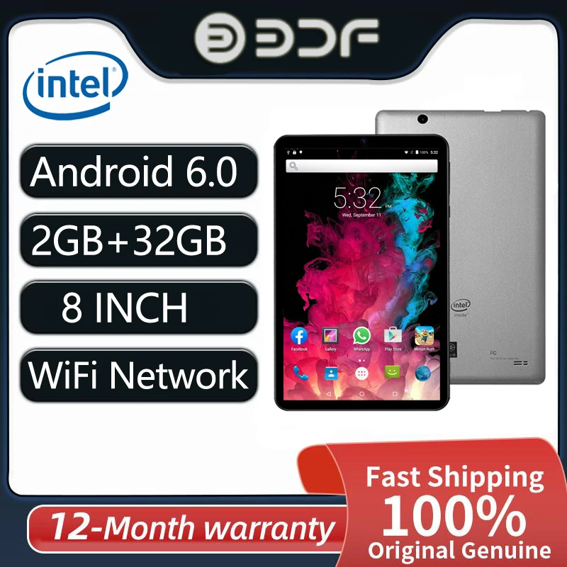2023 Nuovo Arrivo Tablet Pc Da 8 Pollici Intel Cpu Quad Core 2Gb Ram 32Gb Tablet Bluetooth Versione Wifi Tablette Android Dual Camera