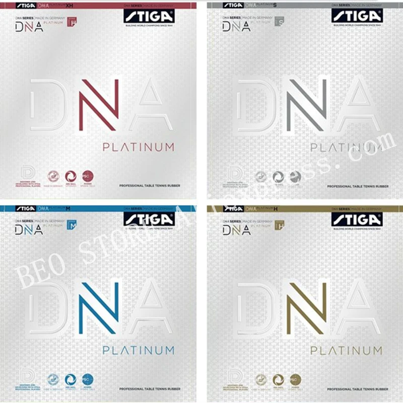 Stiga Dna Platinum M Dna Platinum H Ping Pong Gomma Pips-In Rilascio Limitato Spugna Da Ping Pong Stiga Dna Originale