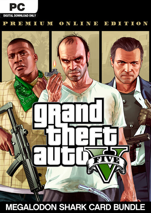 Grand Theft Auto V: Premium Online Edition & Megalodon Shark Card Bundle Pc - Rockstar Games Launcher
