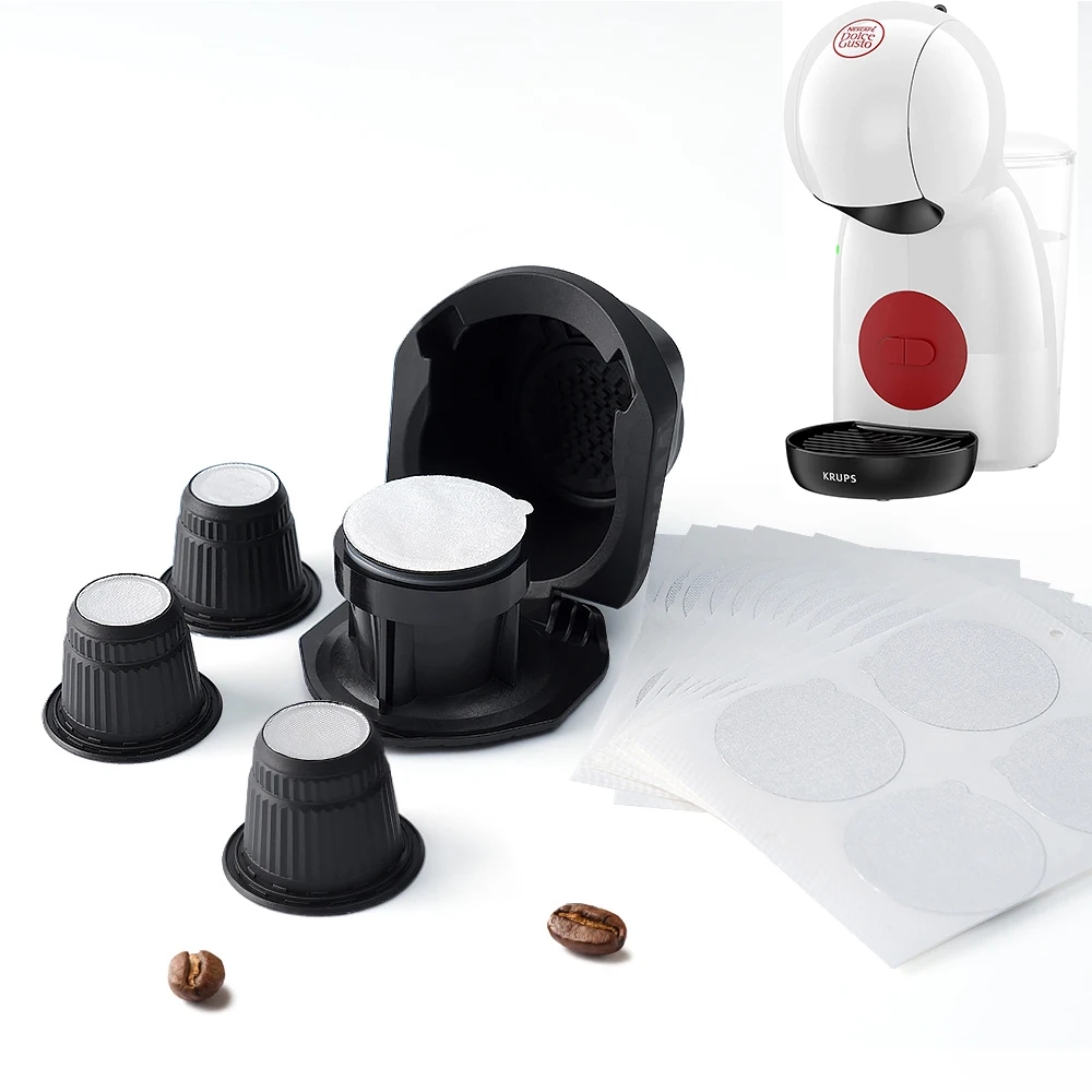 Adattatore Per Capsule Riutilizzabili Per Dolce Gusto Piccolo Xs /Genio S Capsule Nespresso Ricaricabili A Macchina Convertono In Dolce Gusto Holder
