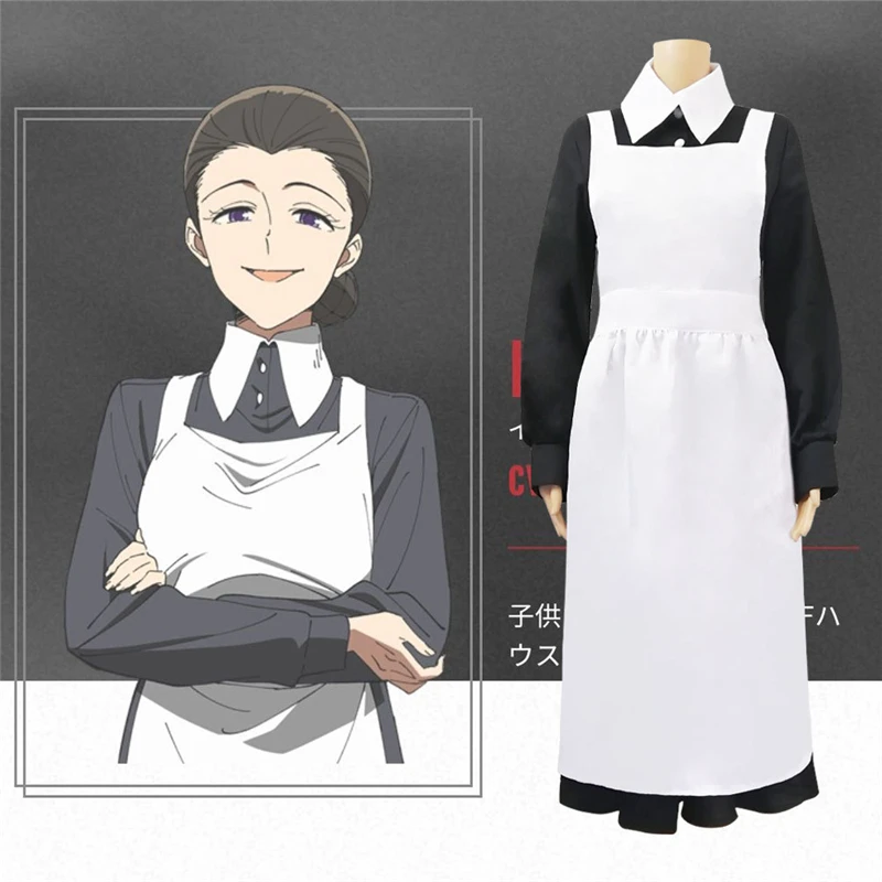Anime The Promised Neverland Isabella Cosplay Costume Halloween Costumes For Women Maid Outfit Japanese Lolita Dress Apron