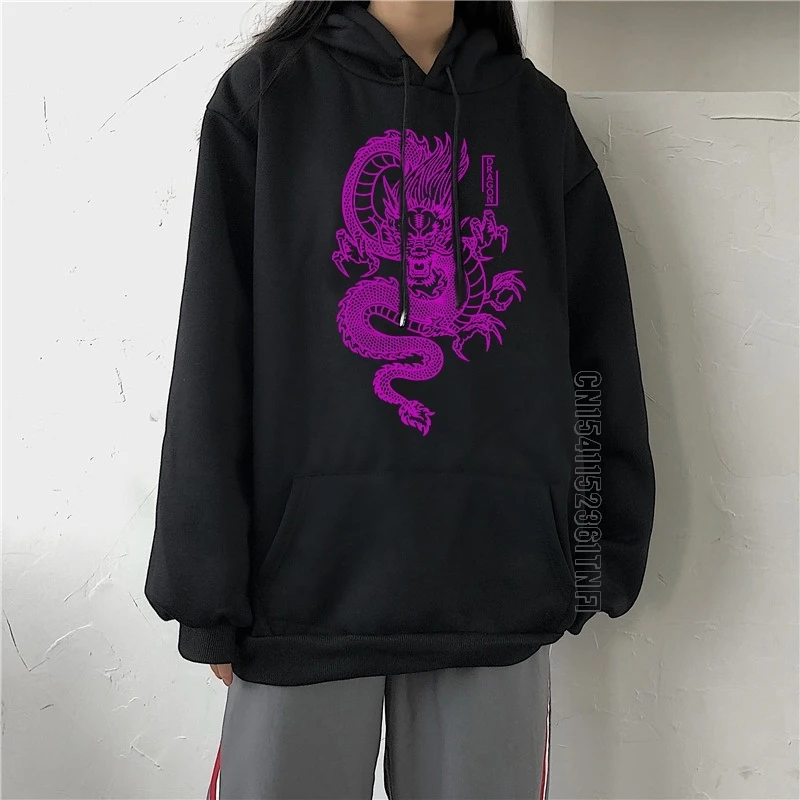 Felpa Con Cappuccio China Dragon Streetwear Harajuku Felpa Con Cappuccio Da Donna Vintage Felpa Da Donna Oversize Moda Casual Felpa Con Cappuccio Hip 