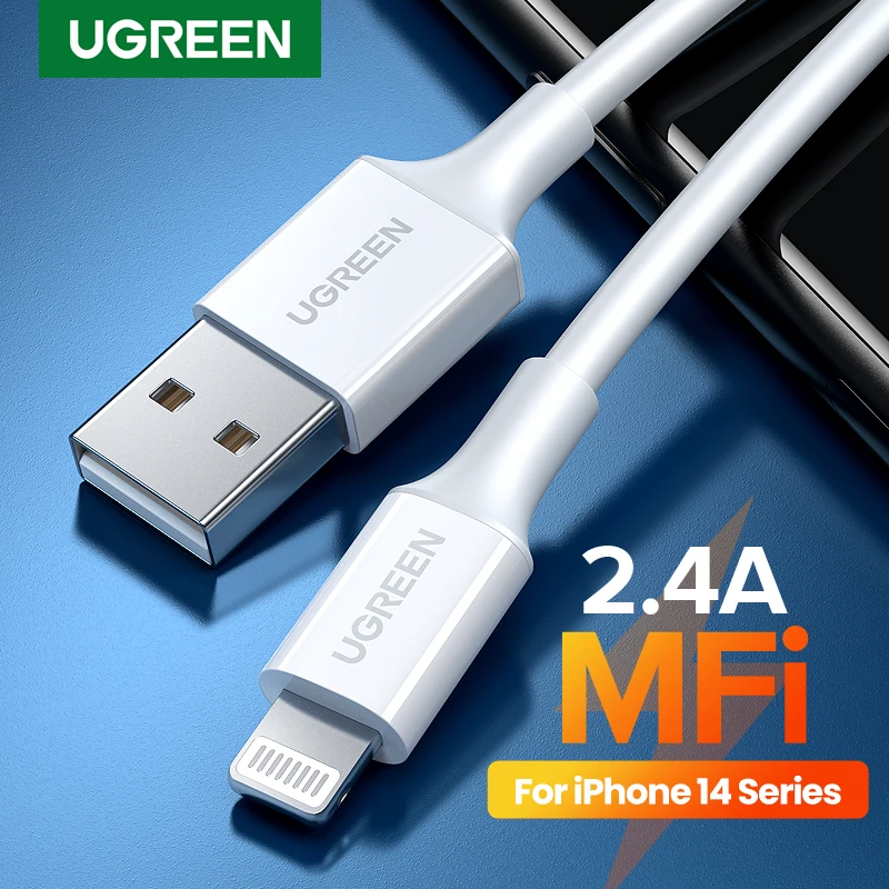 Cavo Ugreen 2.4A Mfi Da Usb A Lightning Per Iphone 14 13 12 Pro Max Ricarica Rapida Del Telefono Per Cavo Dati Ipad