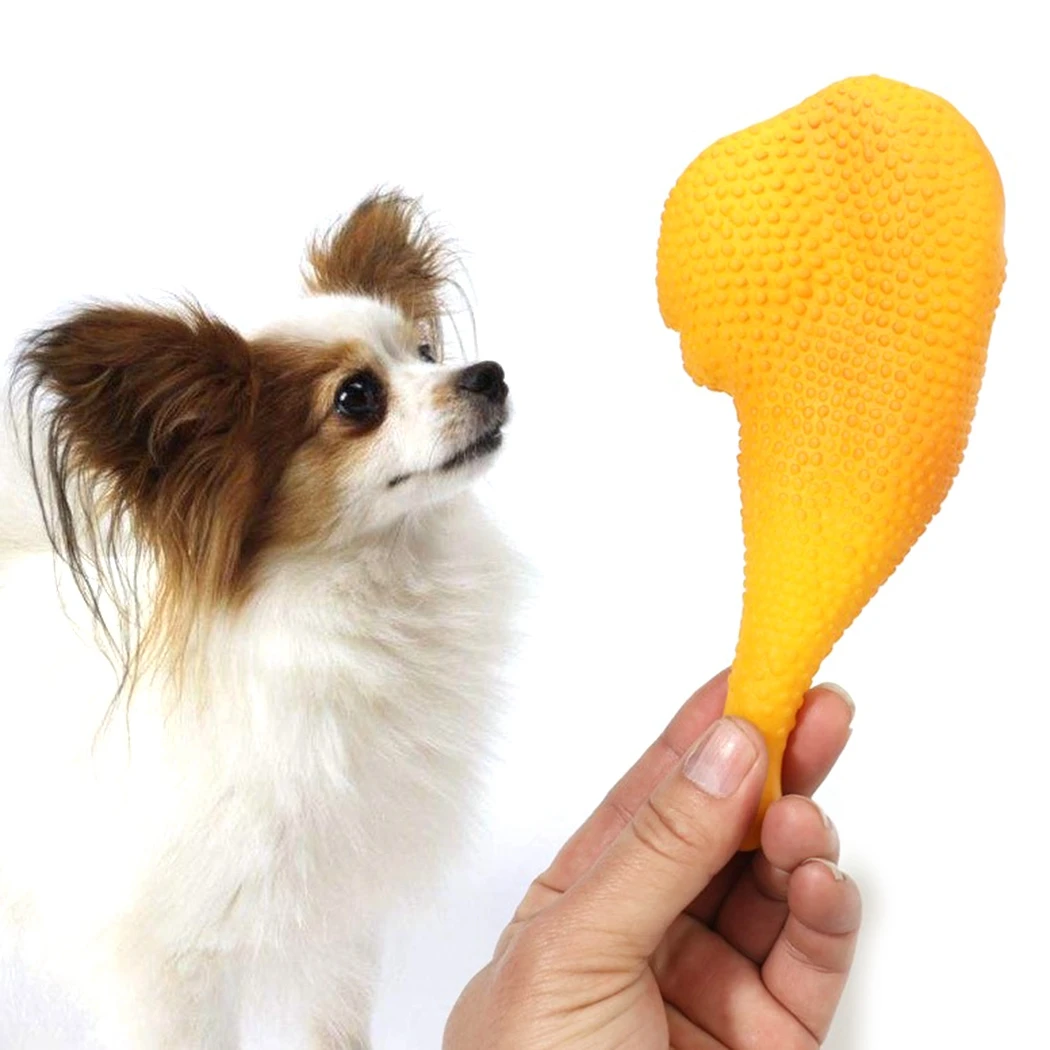 Interactive Dog Teething Toy Funny Simulated Drumstick Puppy Squeaky Toy Pet Chewing Toy Puppy Bite Resistant Dog Accessories