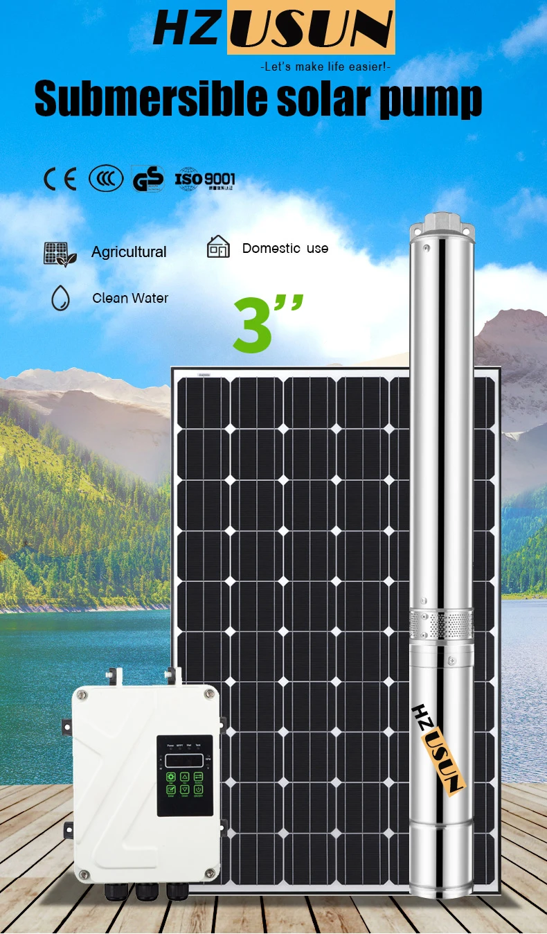 3 Pollici Pompe Solaire Bomba De Agua Kit Solare Con Pannello Dc Solare Sommergibile Pozzo Pozzo Pompa Dell'Acqua