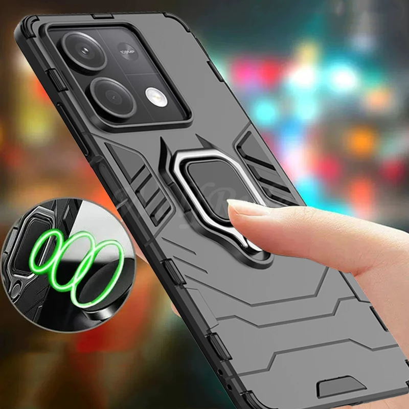 Per Redmi Note 13 5G Custodia Cover Xiaomi Redmi Note 13 Capas Anello Paraurti Antiurto Supporto Magnetico Fundas Redmi Note 13 Pro Plus