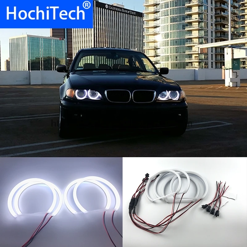 Hochitech Per Bmw 98-05 E46 Berlina Touring Con Proiettori Car Styling Latte Bianco Halo Light Car Smd Led Angel Eyes Halo Ring Kit