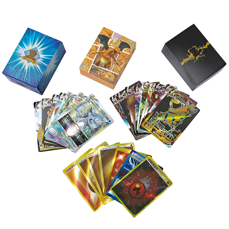 60 Pcs Pokemon English Card Energy Shining Classic Pokemon Game Card Collection Transaction Card Giocattoli Per Bambini Regalo