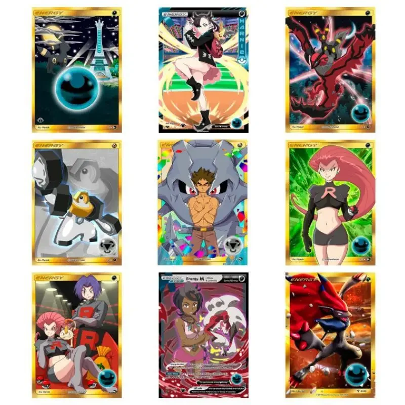 Pokemon English Version Self Made Classic Single Flat Cards Ptcg Umbreon Cartoon Game Anime Collection Cards Gift Toys