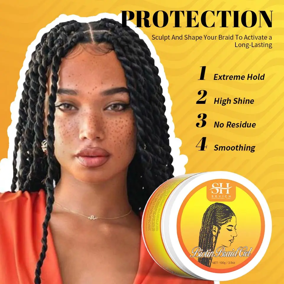 Sevich Broken Intrecciare Il Gel Anti-Caduta Dei Capelli Intrecciare I Capelli Gel Tames Frizz Bordi Controllo Gel Treccia Capelli Styling Cera Crema