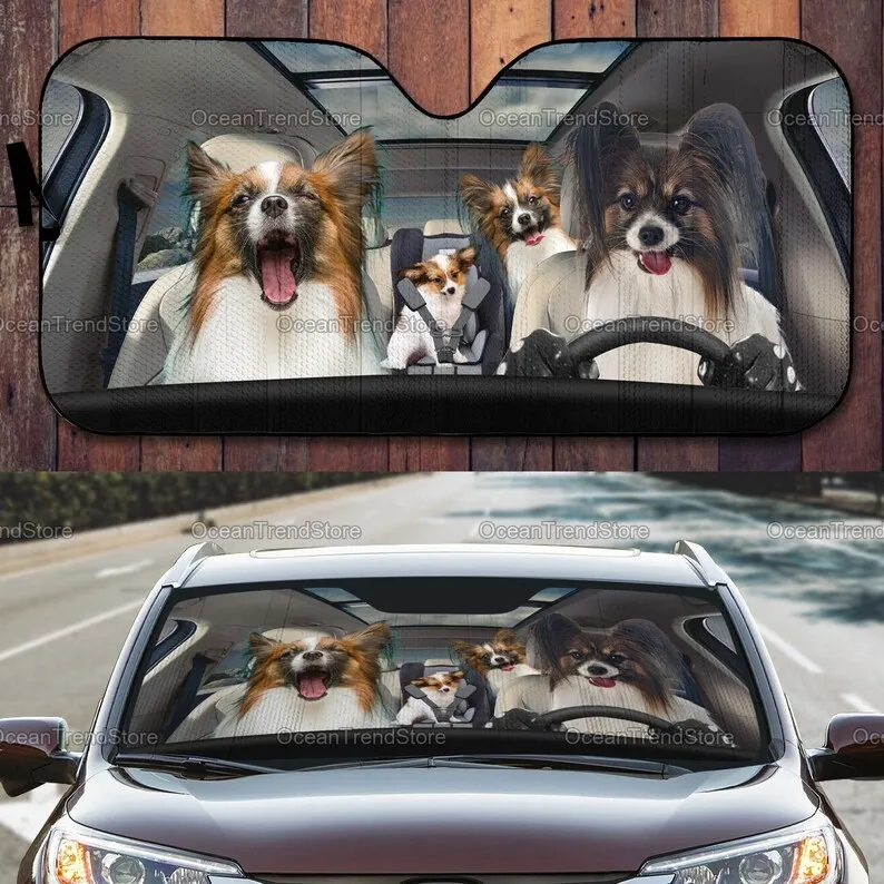Papillons Car Sunshade, Papillon Auto Sunshade, Papillon Car Decoration, Papillon Sun Shade, Car Sun Protector, Gifts For Her