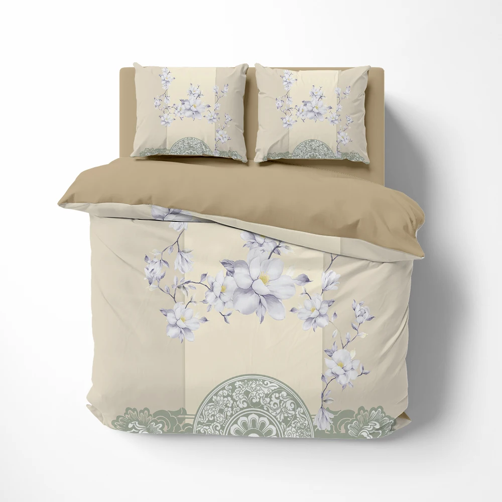 Customizable Size Bedding Set Euro Single Queen King Bed Linen Quilt/Duvet Cover Set Linens 2Bedrooms Bed Set For Home Khaki