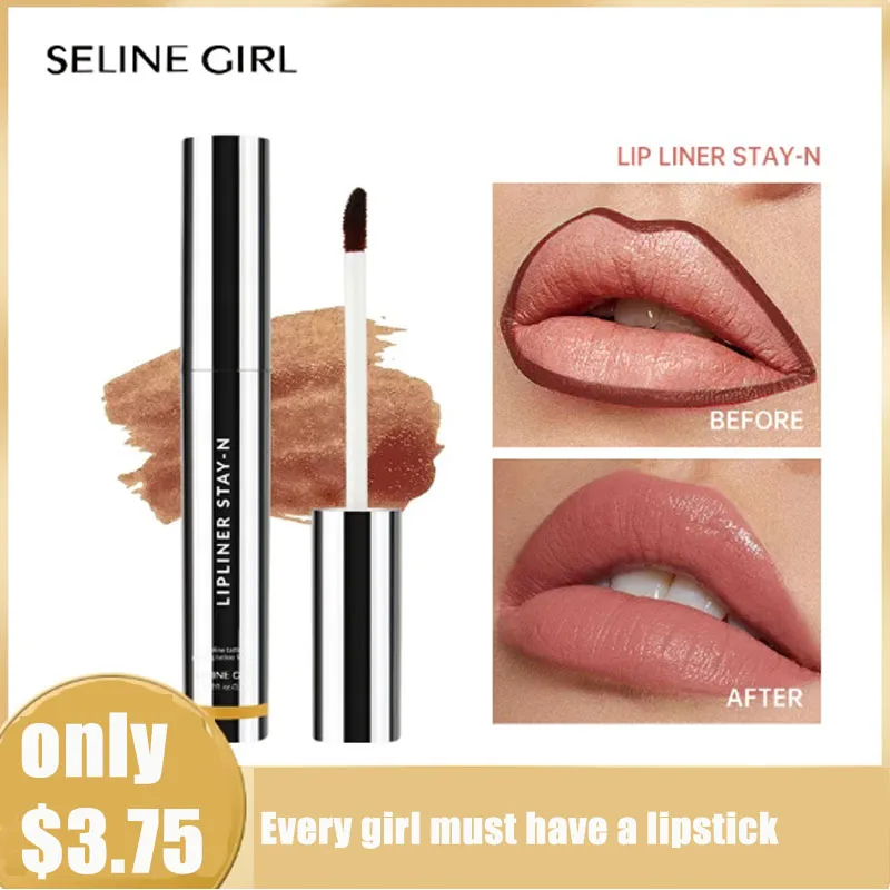 Penna Per Rossetto Opaco Nude Pink Matte Solid Lip Gloss Waterproof Long Lasting Lipstick Pencil Lip Liner Pen Lip Makeup