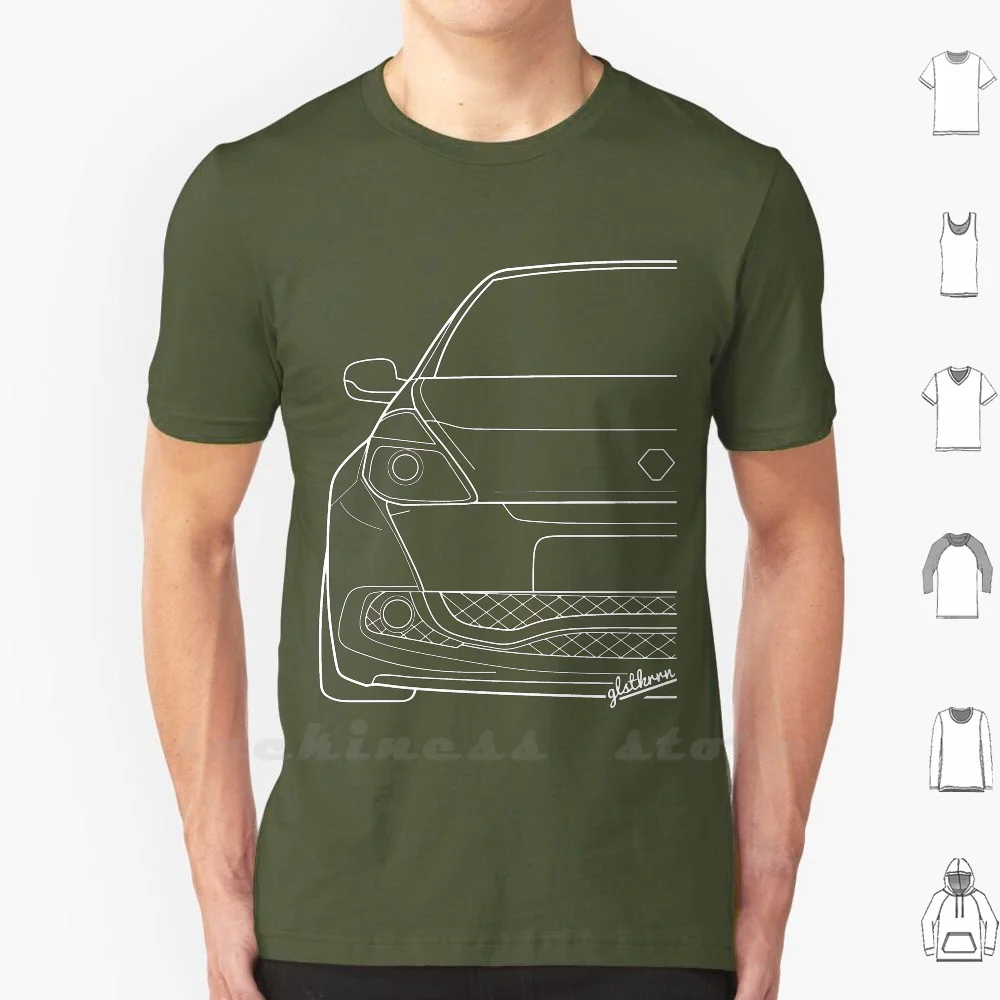 Clio 3 Rs "Silhouette" T Shirt Cotone Uomo Donna Stampa Fai Da Te Clio 3 Rs Clio 3 Rs Regalo Clio 3 Rs Appassionato Clio 3 Rs Tuning Cli