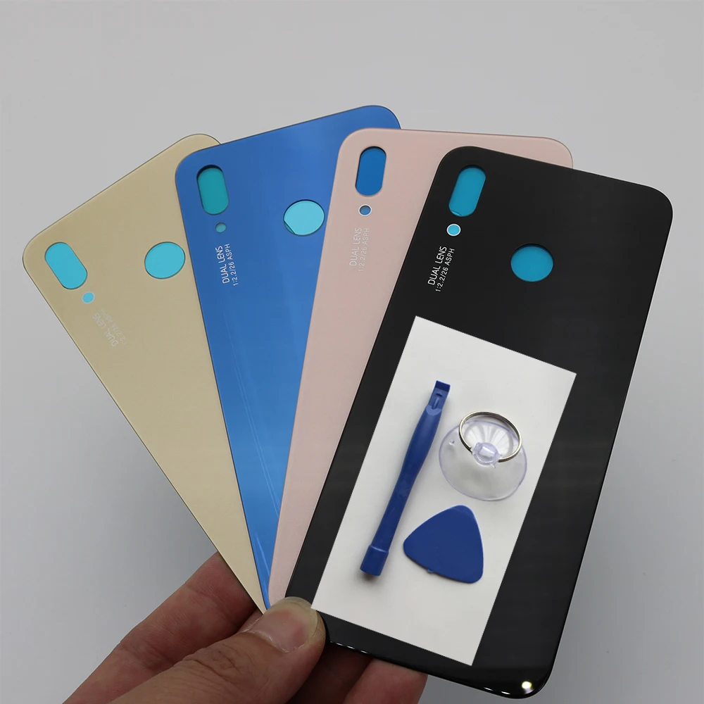 Per Huawei P20 Lite Smartphone Originale Vetro Posteriore Coperchio Batteria Alloggiamento Sportello Posteriore Per Huawei P20 Lite Custodie + Strumen
