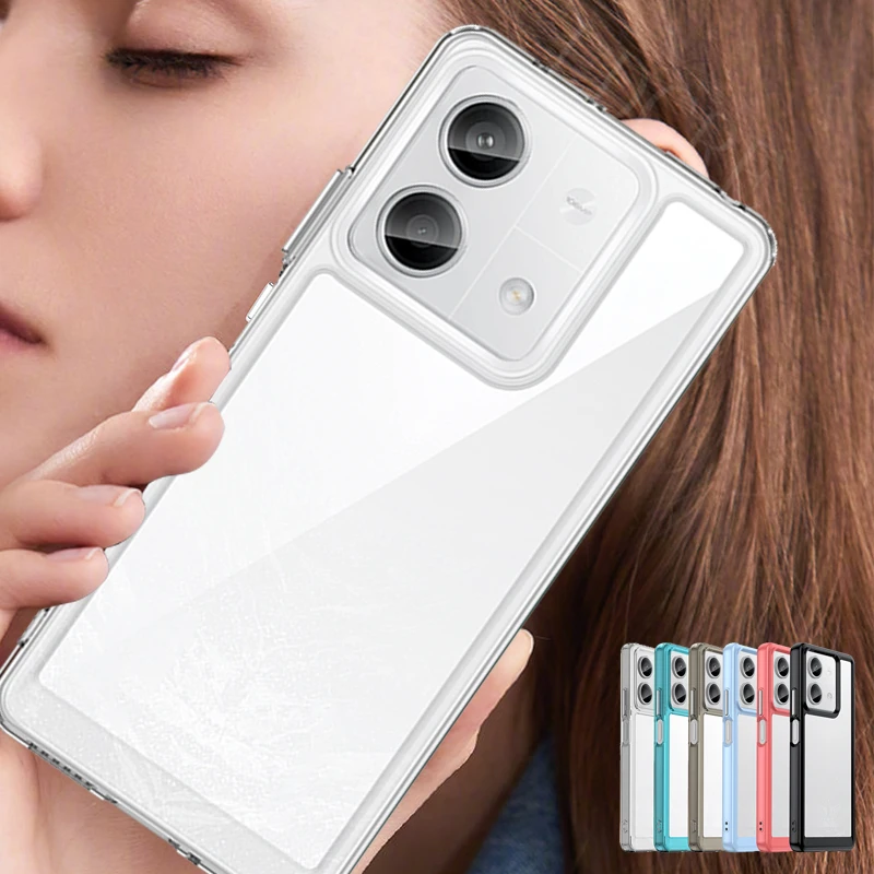 Per Cover Xiaomi Redmi Note 13 Custodia Redmi Note 13 Capas Paraurti Antiurto Colore Trasparente Clear Fundas Redmi Note 13 Pro Plus