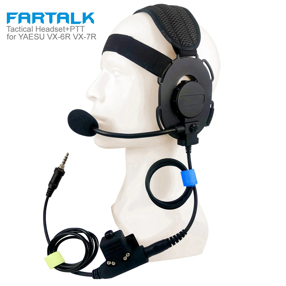 Nuova Cuffia Tattica Ptt Mic Per Yaesu Vertex Vx-7R Vx6R Vx7R Ft-270 Ft-270R Vx-127 Vx-170 Walkie-Talkie Ft-03 Cuffia