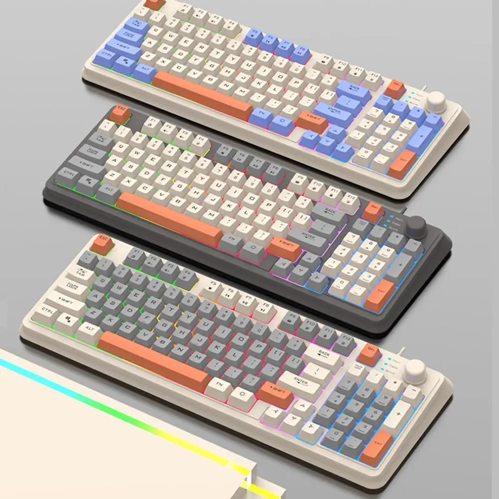 Tastiera Meccanica K82 Tastiera Pc Compatta Cablata Con Tastiere Numeriche 94 Tasti Tastiere Da Gioco Luminose Per Ufficio Per Computer Portatile