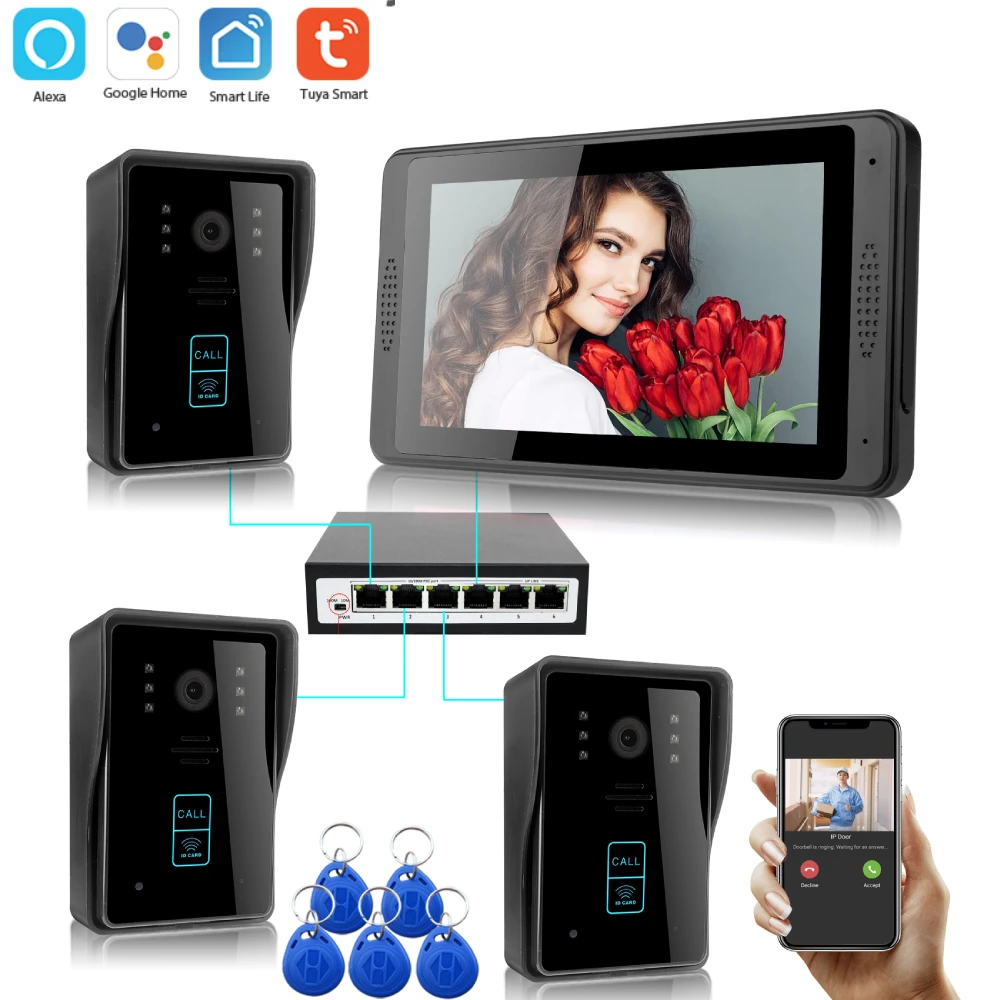 Tuya App Poe Switch Videocitofono Tuya Wifi Ip Videocitofono App Password Remota Sblocca Monitoraggio Lan Locale