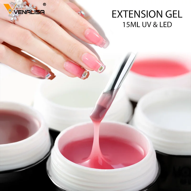 15Ml Venalisa Poly Nail Gel 12 Colori Camouflage Color Uv Led Nail Polish Builder Extension Gel Nail Autolivellante Jelly Manicure