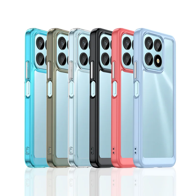 Per Honor X8A Custodia Cover Honor X8A Capas Paraurti Posteriore Antiurto Colore Trasparente Cornice Clear Fundas Huawei Honor X8A X7A X9A