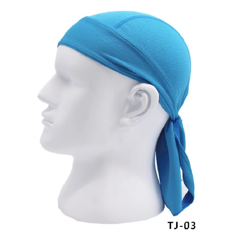 Quick Dry Pure Cycling Durag Head Scarf Summer Men Running Riding Bandana Foulard Ciclismo Pirate Cap Headband