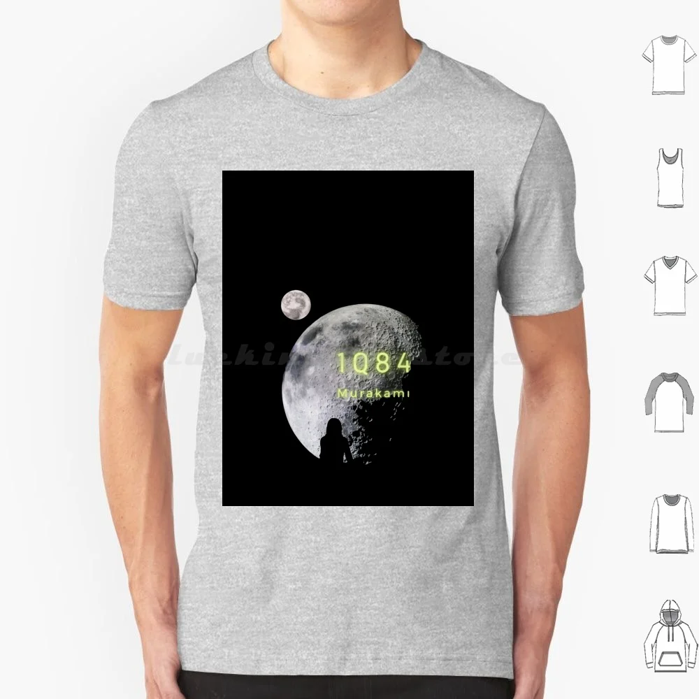 The Moons In 1 Q84 Di Murakami T Shirt 6Xl Cotton Cool Tee The Moons In 1 Q84 Di Murakami Book Nerd Aomame Moon Two Moons Little