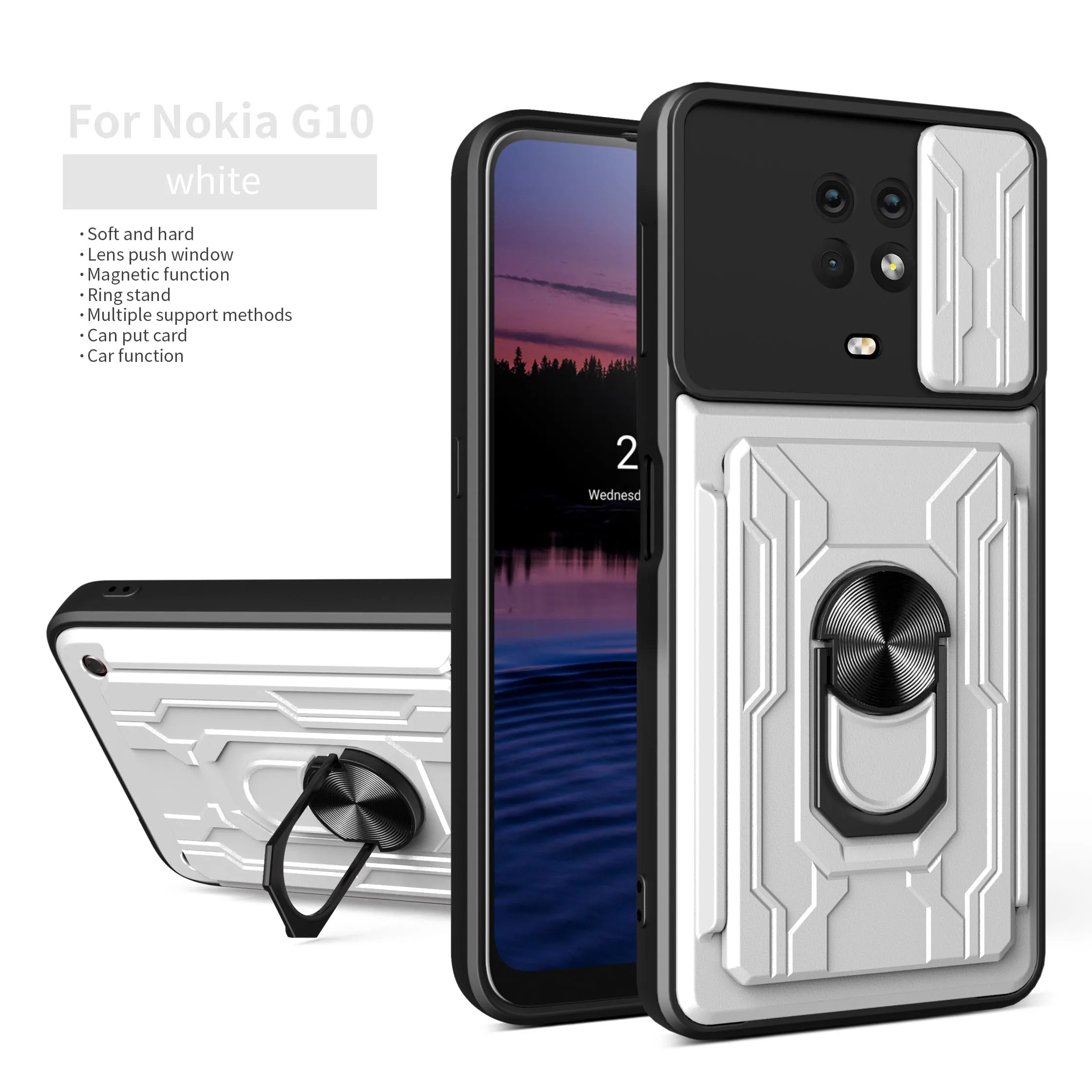 Custodia Magnetica Per Nokia G10 Supporto Per Anello Per Auto Capas Per Nokia G20 Smartphone Android Fundas De Telefone Nokia C10 C20 C30
