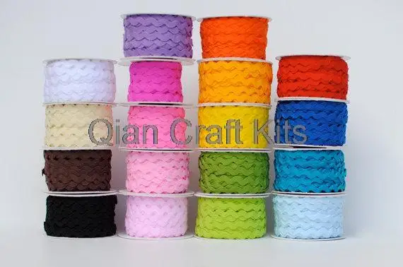150 Iarde Ric Ric/Zig Zag Trim Ribbon Per La Creazione Di Te Scegli Il Colore Rick Rack Rifila Il Nastro Del Nastro Ric Ric, Larghezza 5-6Mm Per Fai D