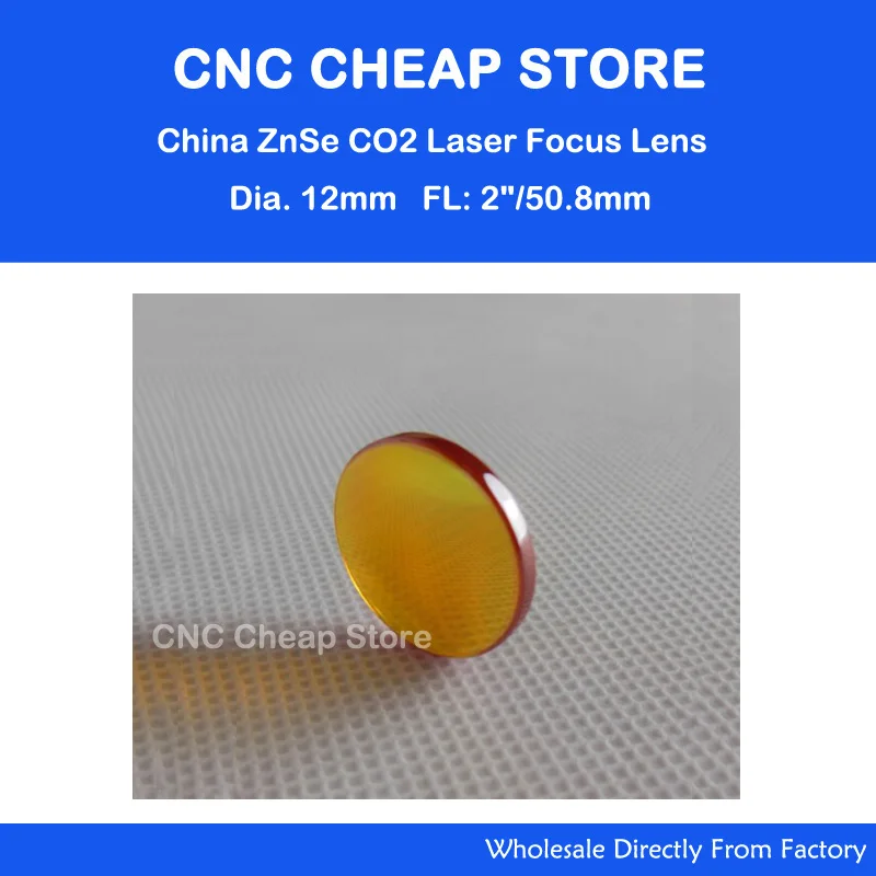 1 Pz 12Mm Diametro 50.8Mm Fl 2 "Znse Focus Lens Focal Mini Co2 Laser Rubber Stamp Engraver K40 3020 Macchina Per Incidere