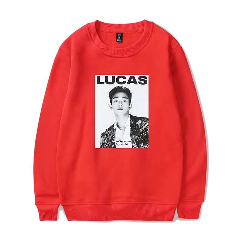 Fashion Kpop Lucas Super Felpa Con Cappuccio Pullover Street Style Hip Hop Uomo Donna Felpe Senza Cappuccio Manica Lunga Uomo Donna Felpe Con Cappucci