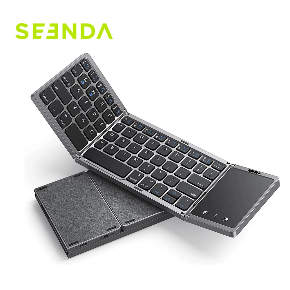 Tastiera Bluetooth Wireless Pieghevole Seenda Tastiere Portatili Pieghevoli Ricaricabili Per Pc Mac Smartphone Windows Ios Android