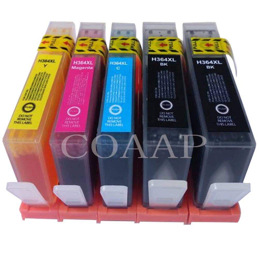 5 Scheggiato Cartucce Di Inchiostro Compatibili Per Hp 364 Xl Per Officejet 4610 4620 4622 Photosmart C309N, C309G, C310A, Fax C309A, C410B