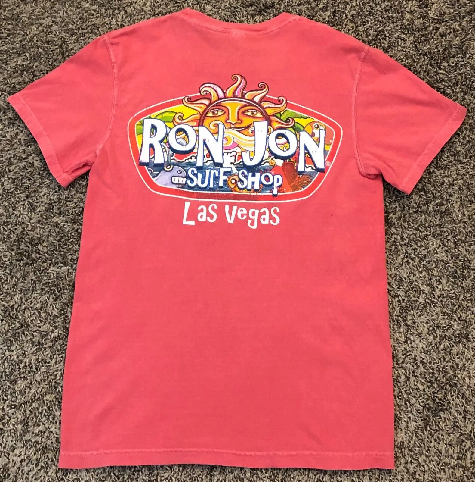 Vintage Ron Jon Surf Shop Las Vegas Comfort Colors T-Shirt Da Uomo Taglia Piccola