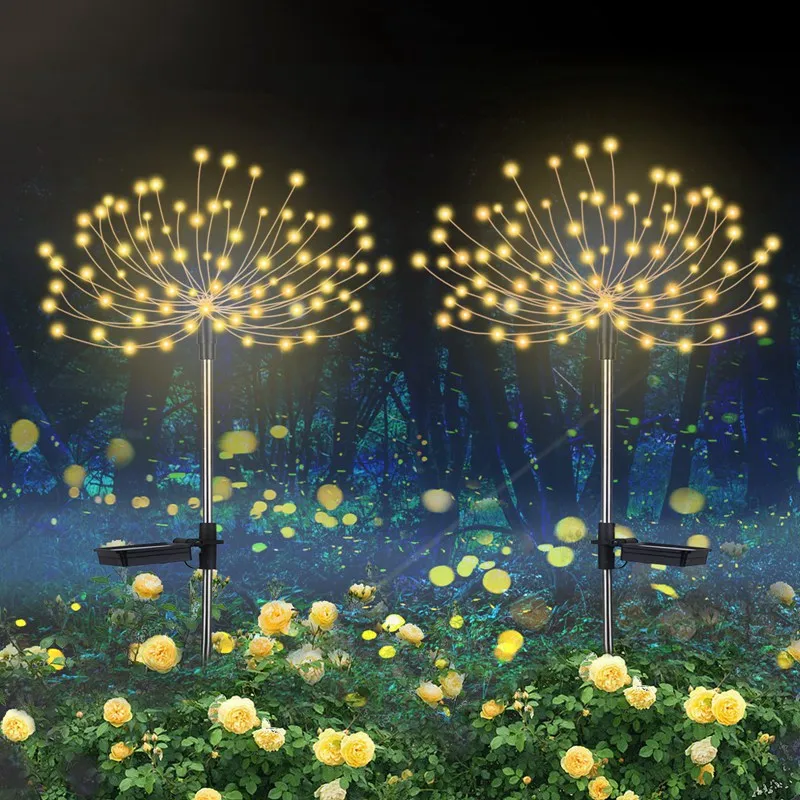 120Led Solar Firework Lights Outdoor Impermeabile Fairy Christmas String Light Per Garden Yard Patio Pathway Decoration Lampada Solare