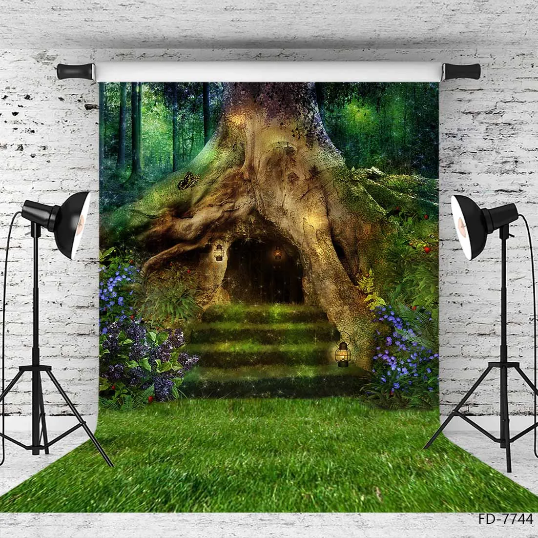 Magic Forest Tree House Prateria Fotografia Sfondi Per Photo Booth Bambino Baby Ritratto Bambole Fondali In Vinile Fotofono