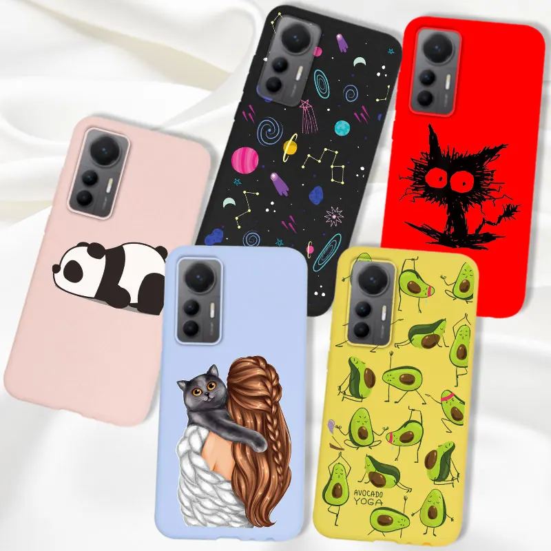 Per Xiaomi Mi 12 Custodia Cute Cat Per Xiaomi Mi 12 Lite Cover Cartoon Silicone Bumper Per Xiaomi Mi 12 T 12 T Tpu Girl Love Panda