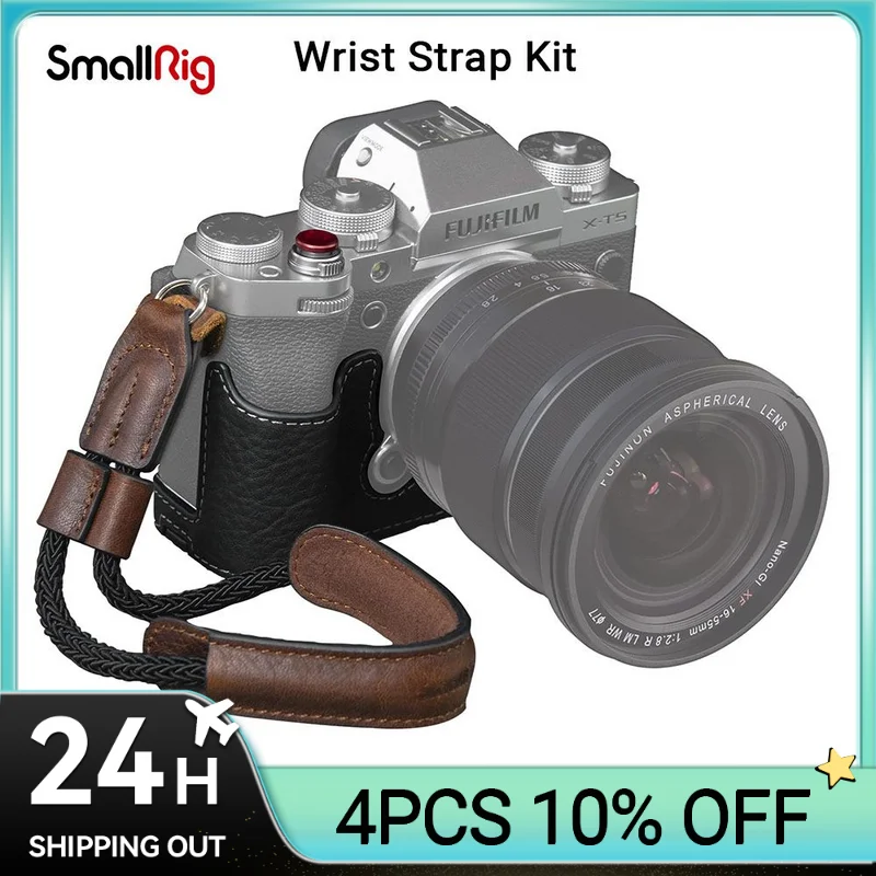 Smallrig Half Case/Kit Cinturino Da Polso Per Fujifilm X-T5 Cinturino Da Polso In Pelle Proteggi Le Tue Fotocamere 3927