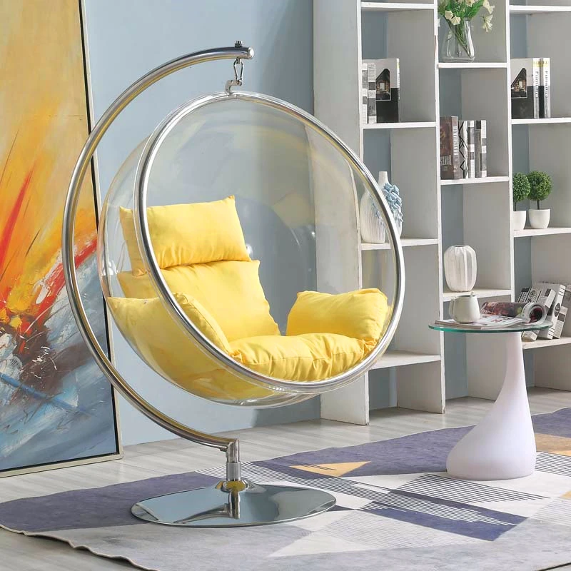 Emisfero Space Sedia A Dondolo Per Interni Trasparente Bubble Glass Ball Hanging Chair Dormitorio Hanging Basket Home Balcone Culla