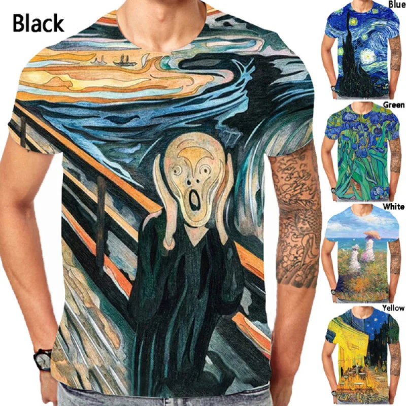 2022 New Ladies/Men New Summer Vincent Van Gogh T-Shirt Stampata In 3D