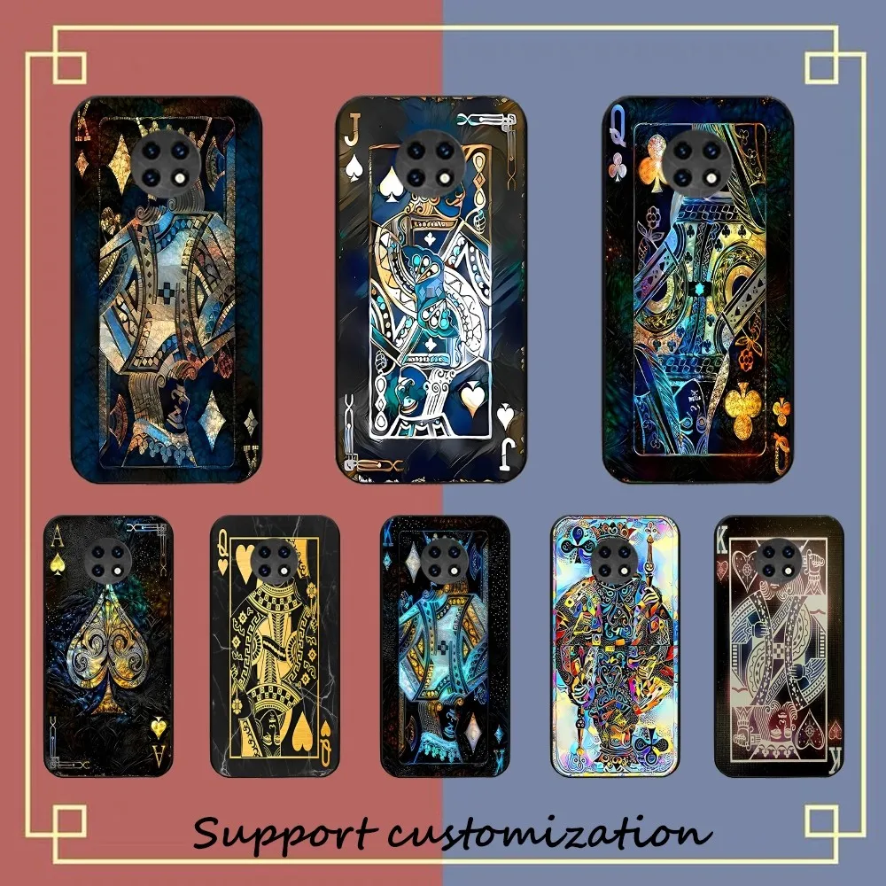 Queen And King Playing Card Art Pictures Custodia Per Telefono Per Redmi Note 4X5 A 6 7 8 Pro T9 Pro9S 10 Pro 11 Pro 11S 11Epro Pocom3Pro