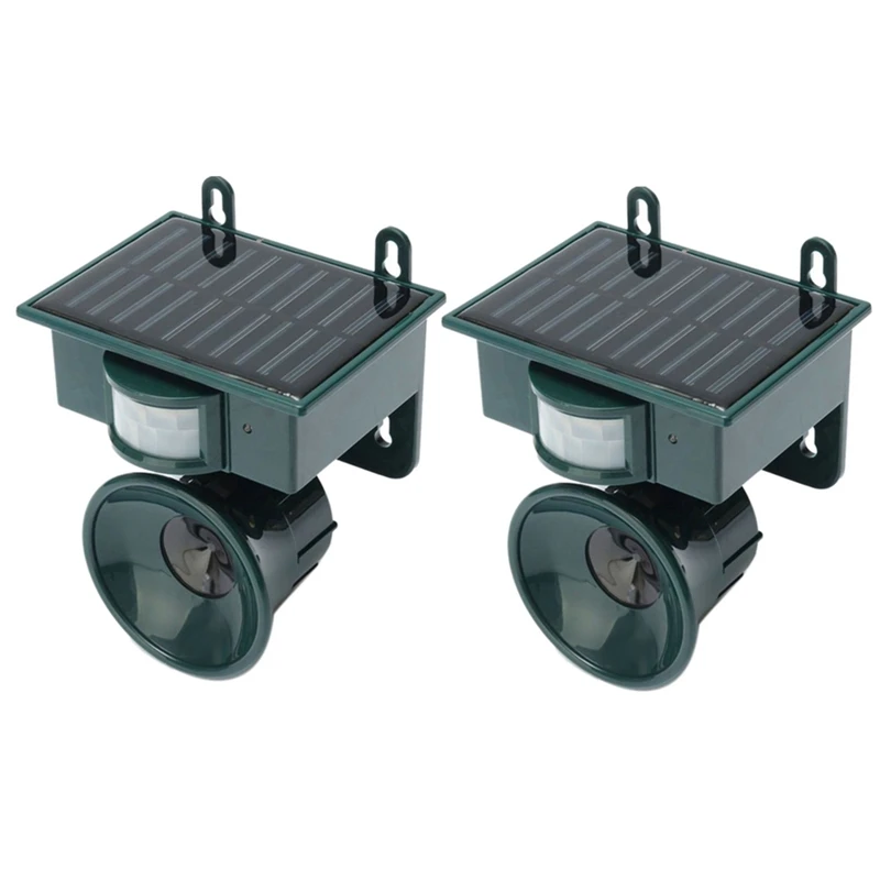 2 Pz Giardino Esterno Repellente Per Uccelli Solare Ad Ultrasuoni Sonic Deterrente Scarificatore Repellente Per Animali Uccelli Repellente Strumento P