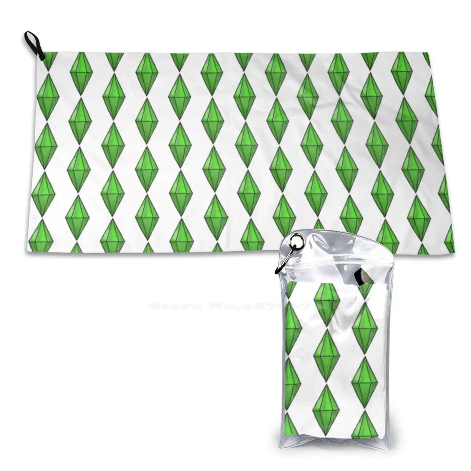 Plumbob Bagno Nuoto Scuola Viaggio Asciugamani Morbidi Plumbob The Sims Sims 2 Sims 3 Sims 4 Ea Green Diamond