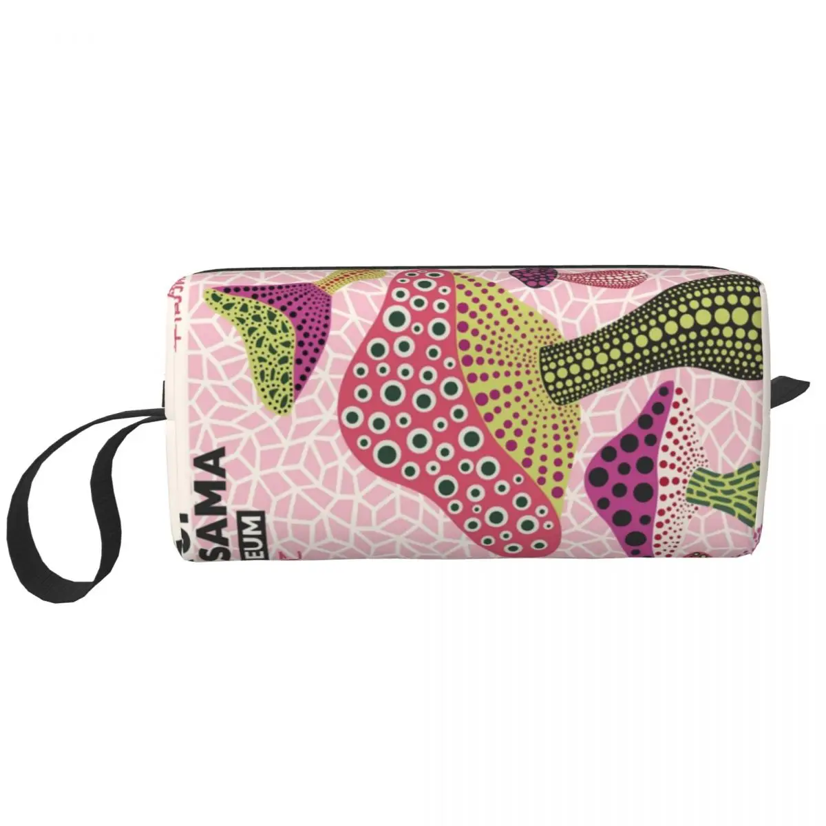 Yayoi Kusama Mushroom Makeup Bags Men Cosmetic Bag Trend Outdoor Makeup Organizer Case