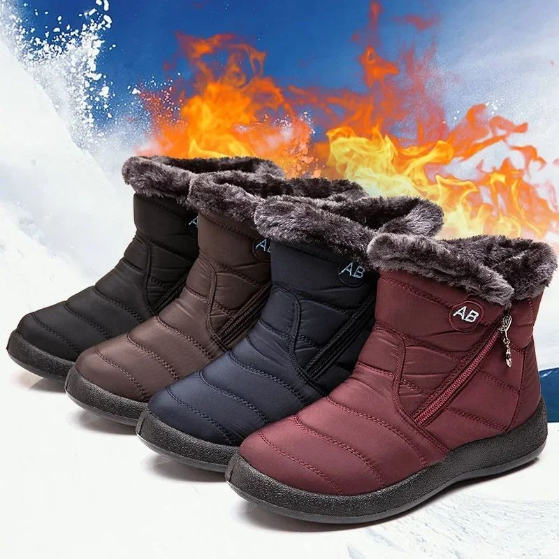Stivali Da Donna Invernali Stivaletti Con Fondo Spesso Stivali Impermeabili Da Donna Scarpe Da Donna Alla Moda Stivaletti Leggeri Mujer Stivali Invern