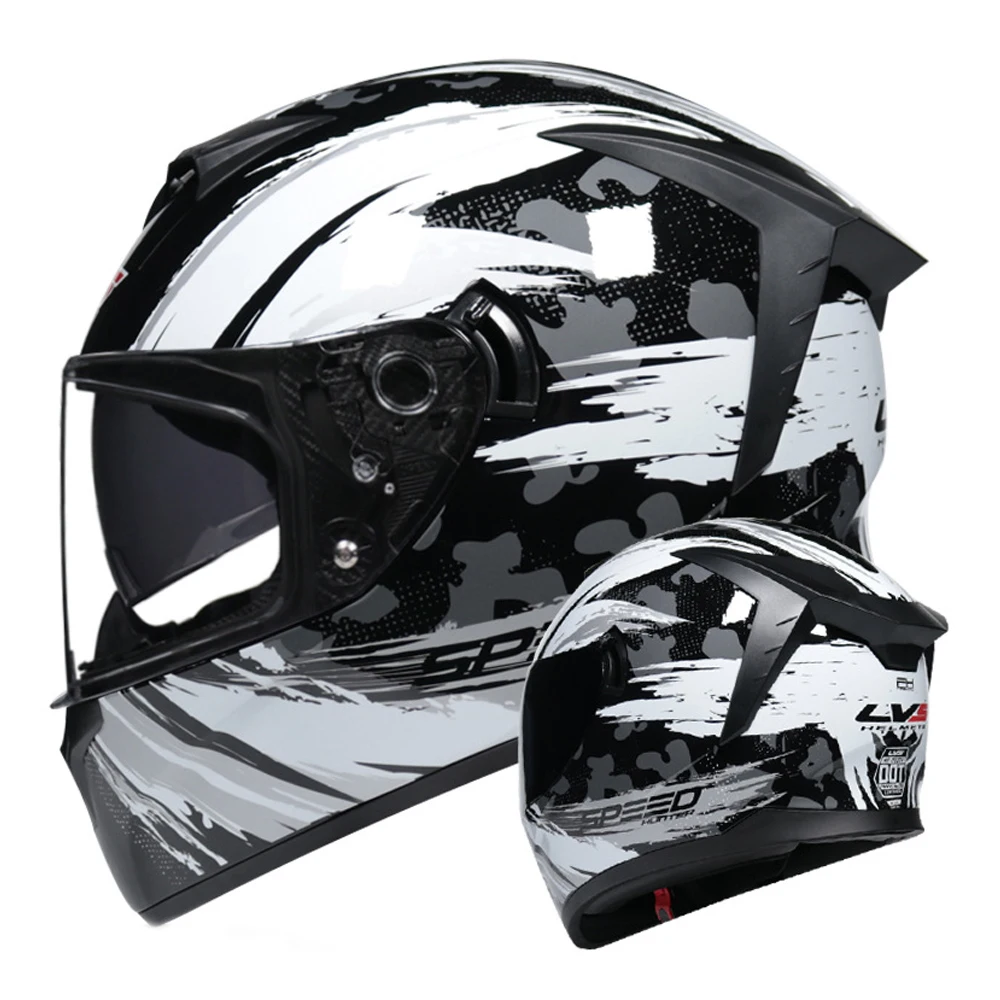 Caschi Traspiranti Al Galoppo Bianco Per Moto Caschi Da Motociclista Integrali Resistenti All'Usura Motocross Kask Anti-Caduta
