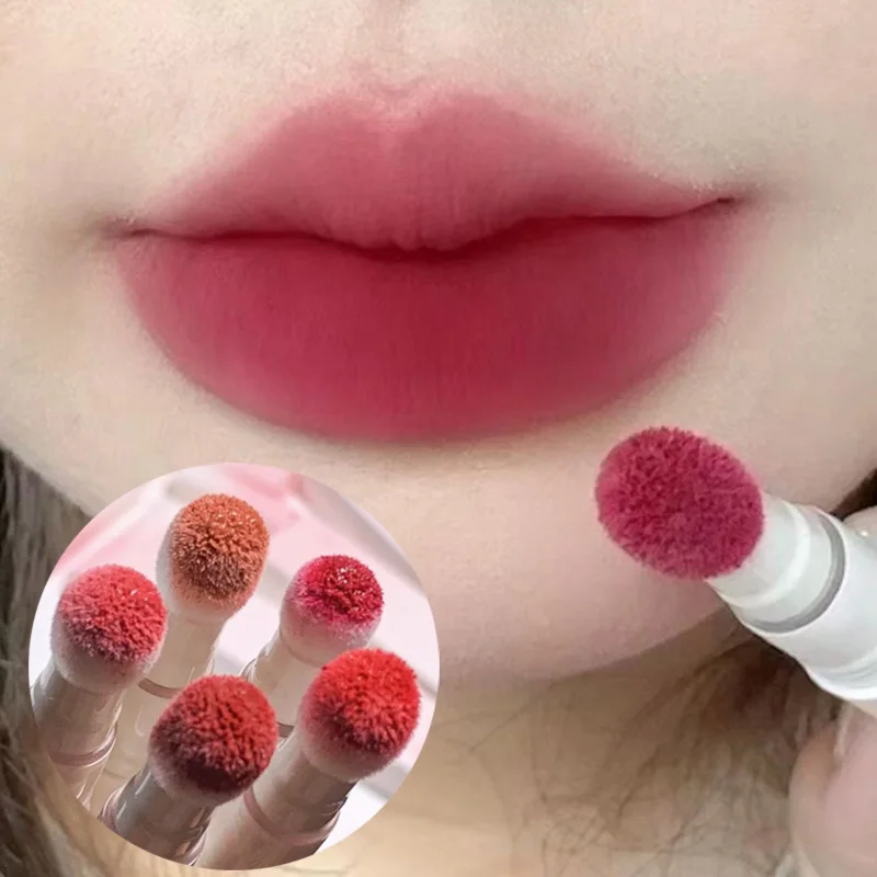 Rossetto Liquido Con Applicatore Cuscino Velluto Opaco Lucidalabbra Idratante Cremoso Morbido Liquido Blush Rossetto Trucco Multiuso