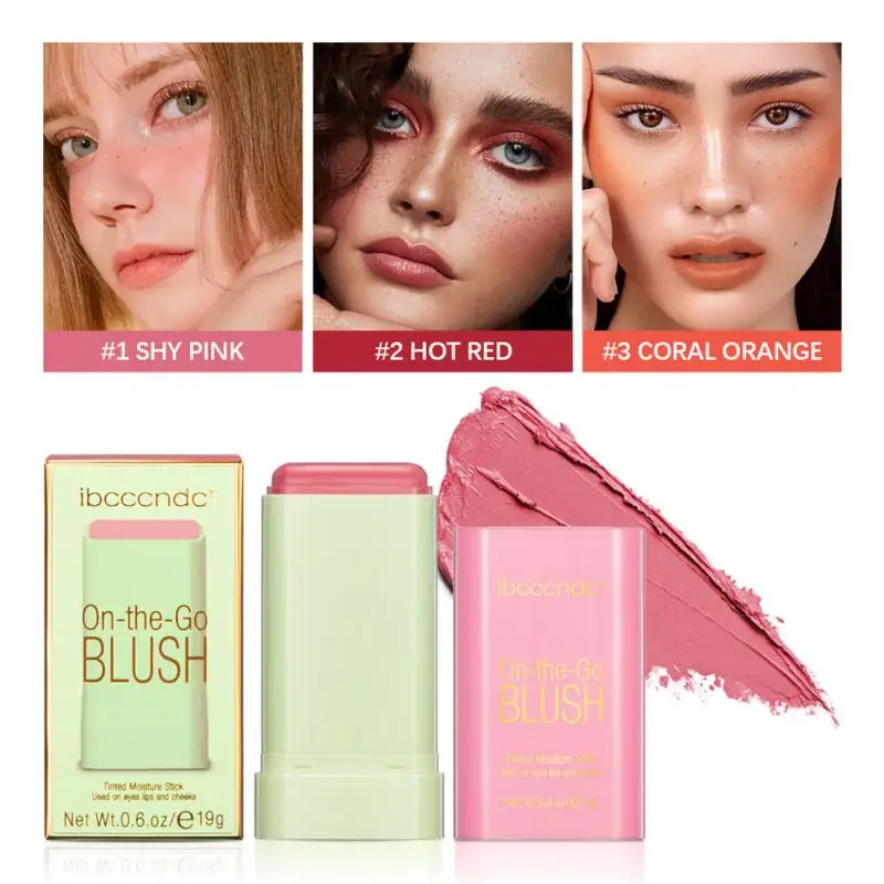 Multiuso Blush Stick Solid Moisturizer Stick Shadow Lips Cheek Blusher Natural Naked Coreano Makeup Matte Creamy Blush Makeup