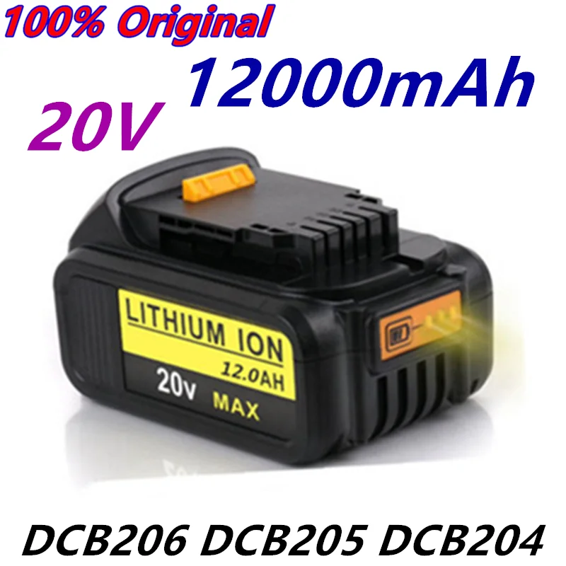 2022 Neue 100% Originale 10000Mah 20V Fuir Dewalt Werkzeug Akku Dcb206 10,0 Ah Batterie Dcb205 Dcb204-2