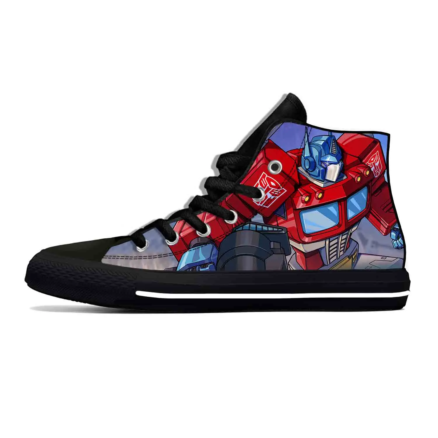 Hot Anime Cartoon Manga Transformer Optimus Prime Scarpe Casual Traspiranti Uomo Donna Sneakers Scarpe Da Tavola Leggere Alte